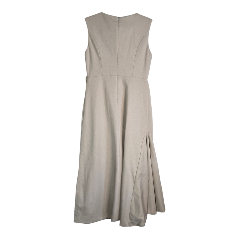 FEHAUTE NWT Size 4 Elegant Cream Sleeveless, Fittes, Flare Bottom Dress - Picture 8 of 13
